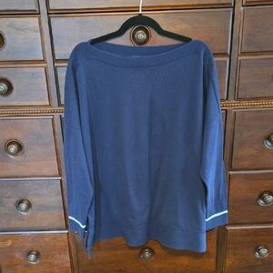 Joules Womens Boatneck Sweater Size 18 Royal/Navy Blue